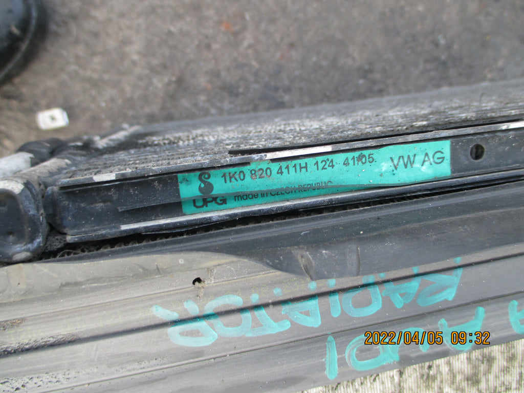 VW VOLKSWAGEN SEAT AUDI GOLF JETTA PASSAT RADIATOR RAD PACK 1K0820411H RP 38