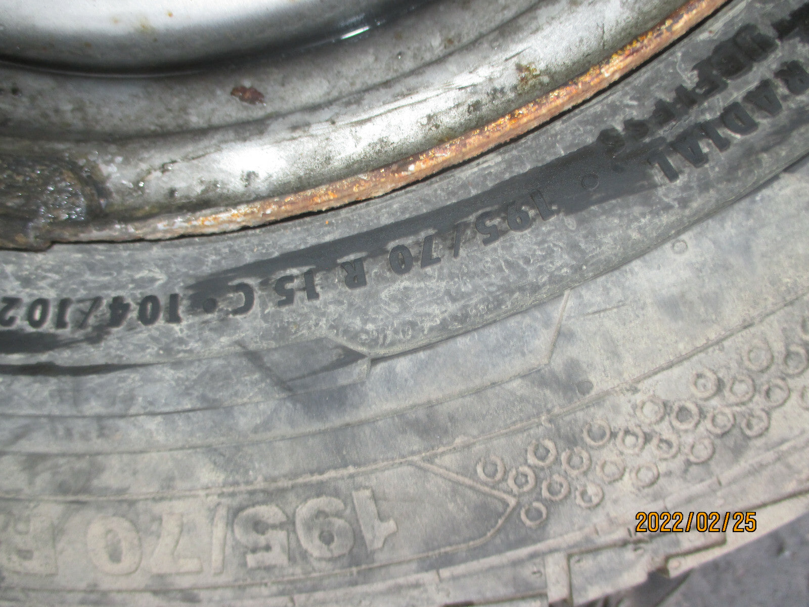 FORD TRANSIT MK7 2012 STEEL WHEEL WITH TYRE 195/70R15