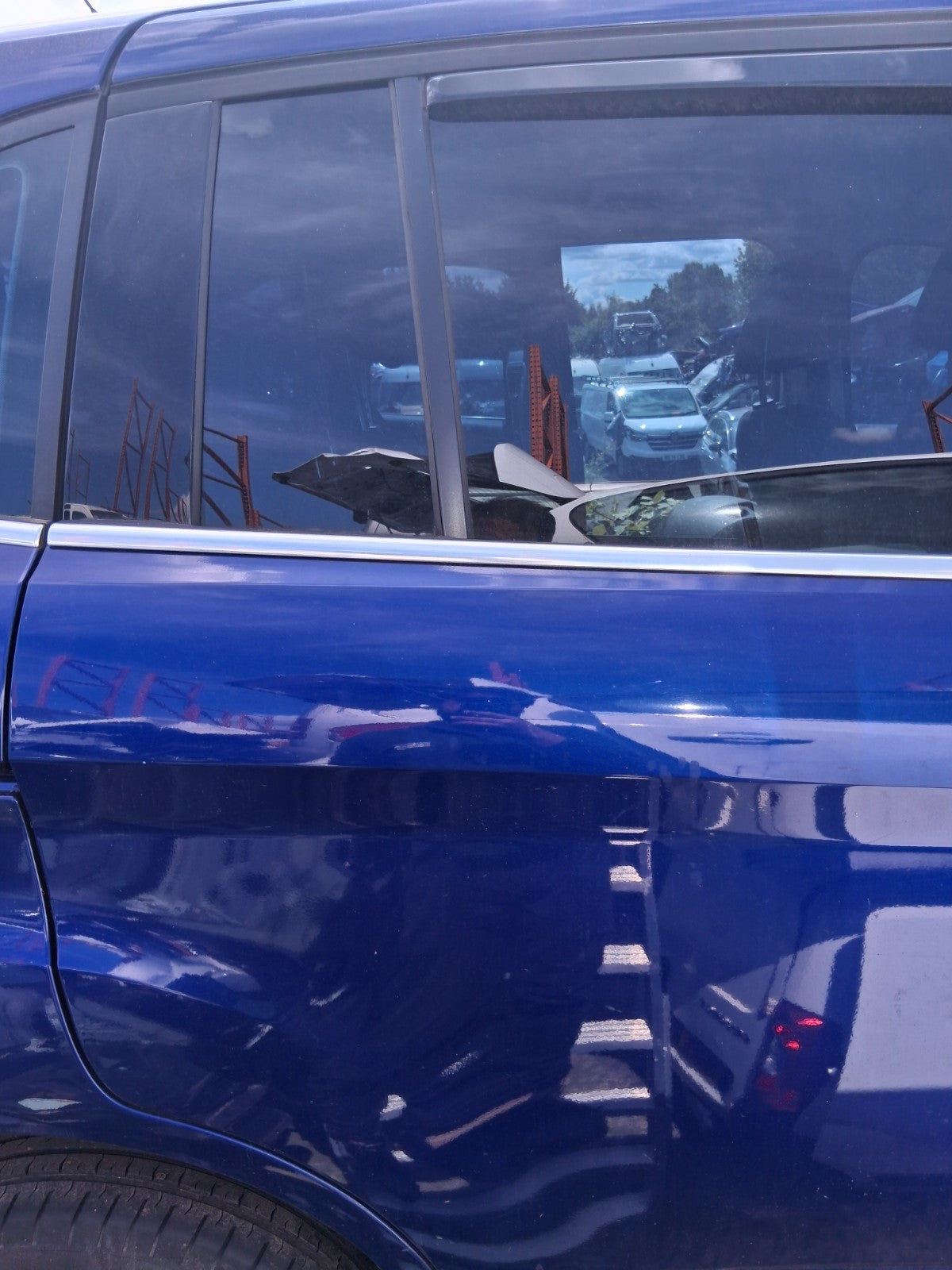 2015 FORD GRAND C MAX MK2 OSR DRIVER SIDE REAR BARE SLIDING DOOR IMPACT BLUE HE