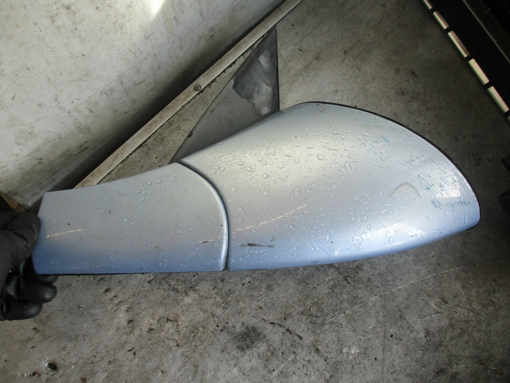 VAUXHALL VECTRA B NS PASSENGER SIDE MANUAL WING MIRROR LIGHT BLUE