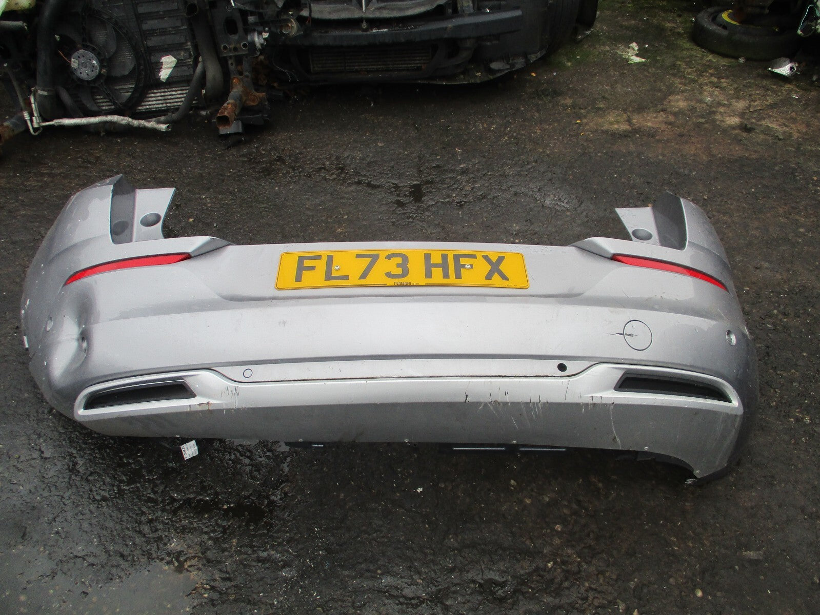 2023 VAUXHALL GRANDLAND REAR COMPLETE BUMPER PSC SENSORS DIFFUSER GREY