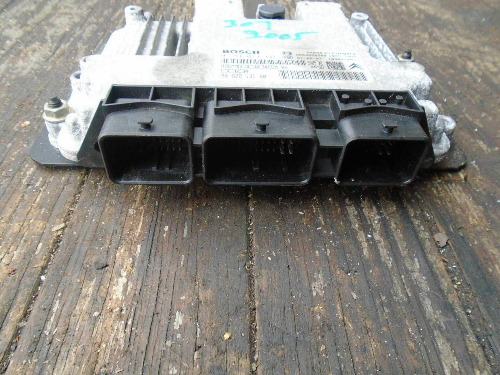 PEUGEOT 307 2005 1.6 HDI ECU ENGINE CONTROL MODULE UNIT 9662213180