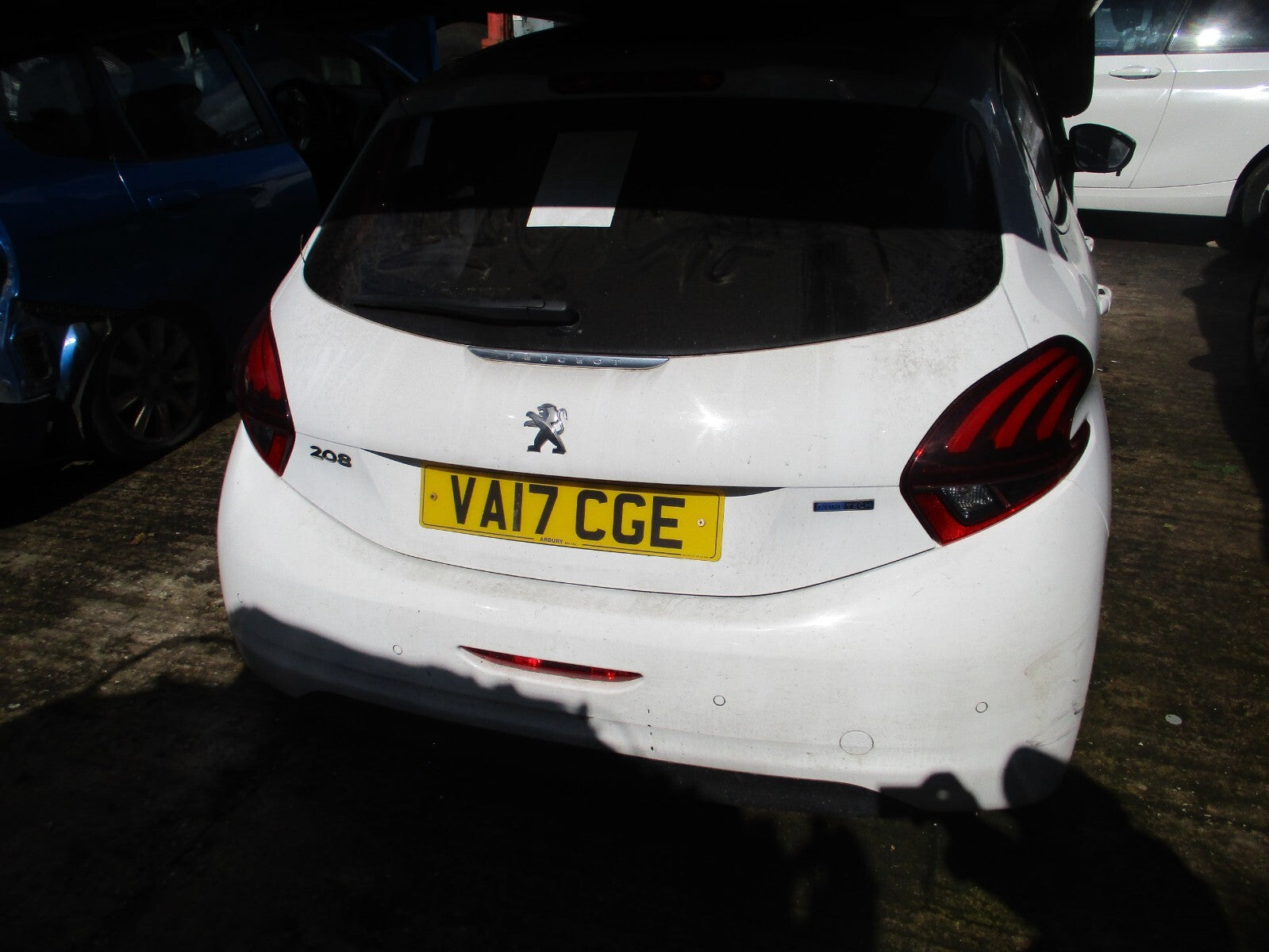 PEUGEOT 208 2017 5 DOOR NSR PASSENGER SIDE REAR COMPLETE DOOR WHITE EVL