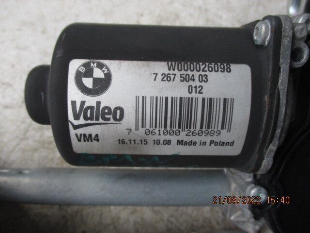 BMW 1 SERIES F20 2015 FRONT WINDSCREEN WIPER MOTOR LINKAGE 7267504