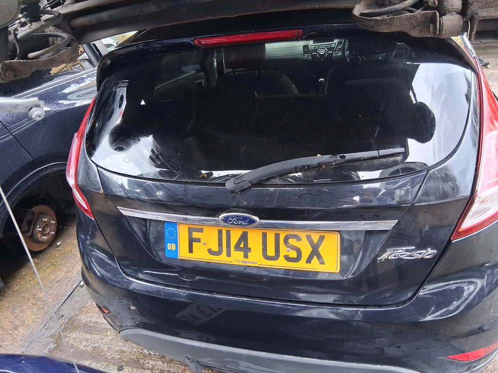 2014 FORD FIESTA MK7 REAR COMPLETE BOOTLID TAILGATE PANTHER BLACK METALLIC DC