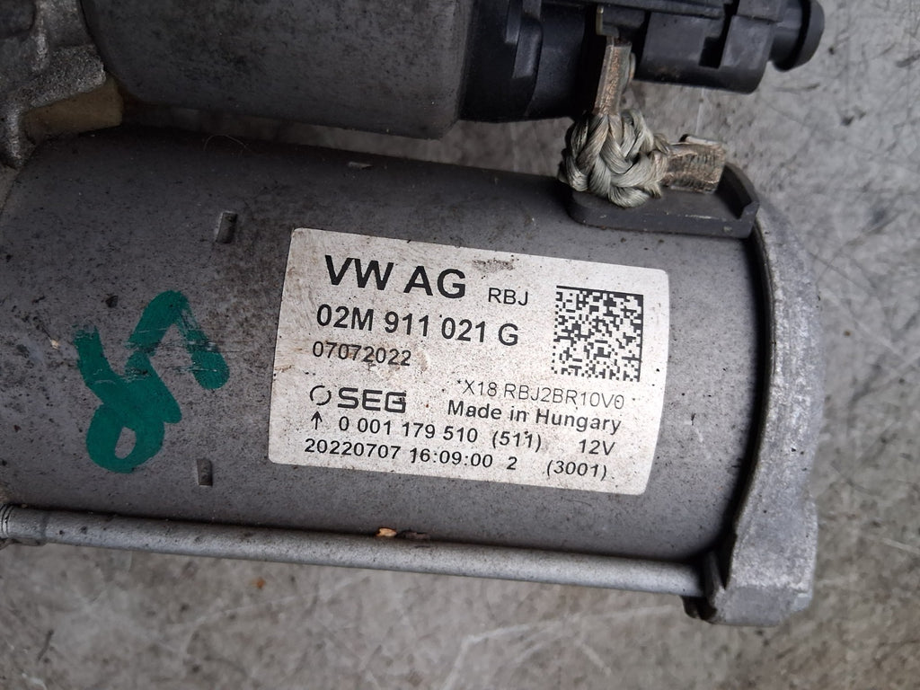 2021 VOLKSWAGEN UP CITIGO 1.0 PETROL STARTER MOTOR 02M911021G
