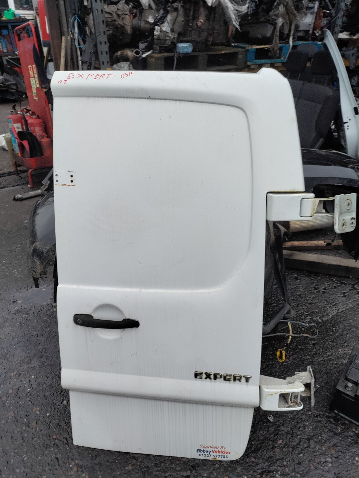 2007 PEUGEOT EXPERT MK2 OSR DRIVER SIDE REAR COMPLETE DOOR WHITE