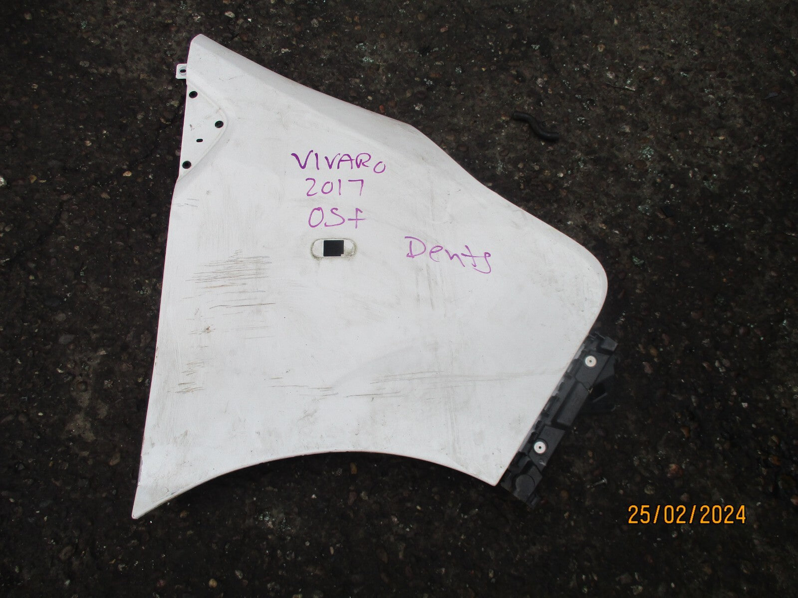 VAUXHALL VIVARO X82 MK2 2017 OS DRIVER SIDE WING PANEL WHITE