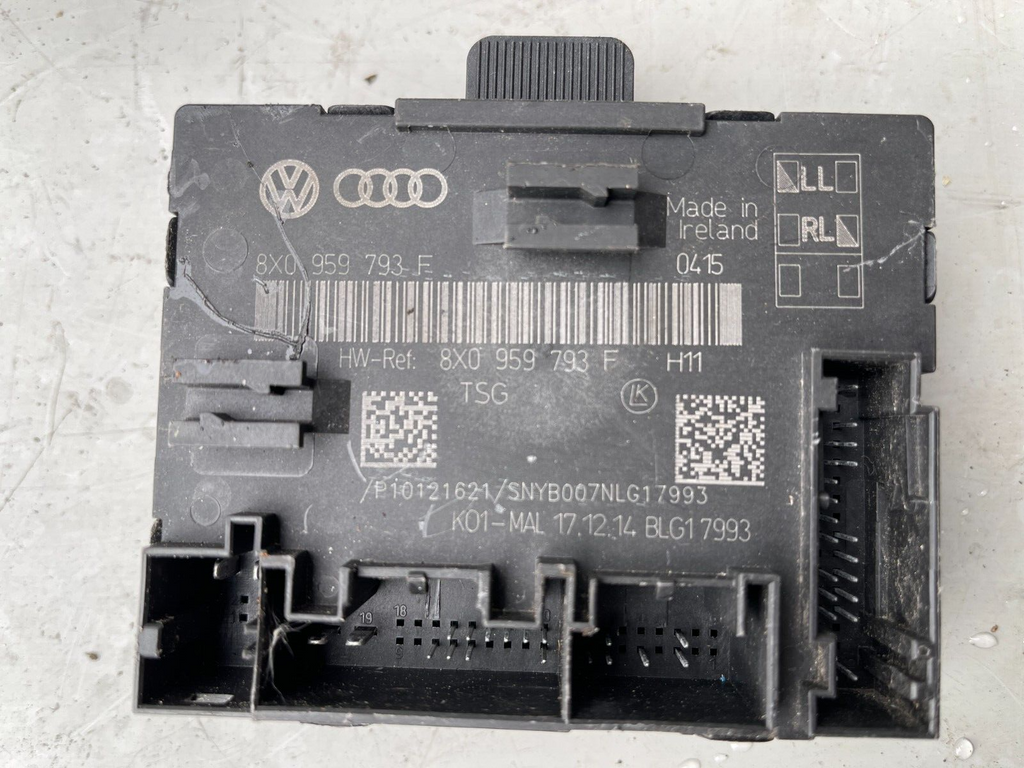 AUDI A1 FRONT DRIVERS SIDE DOOR CONTROL MODULE 8X0959793F