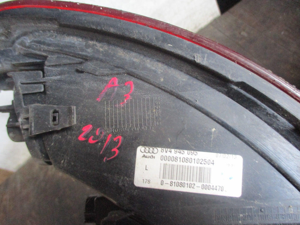 AUDI A3 8V 2013 NSR PASSENGER SIDE REAR TAIL LIGHT 8V4945095
