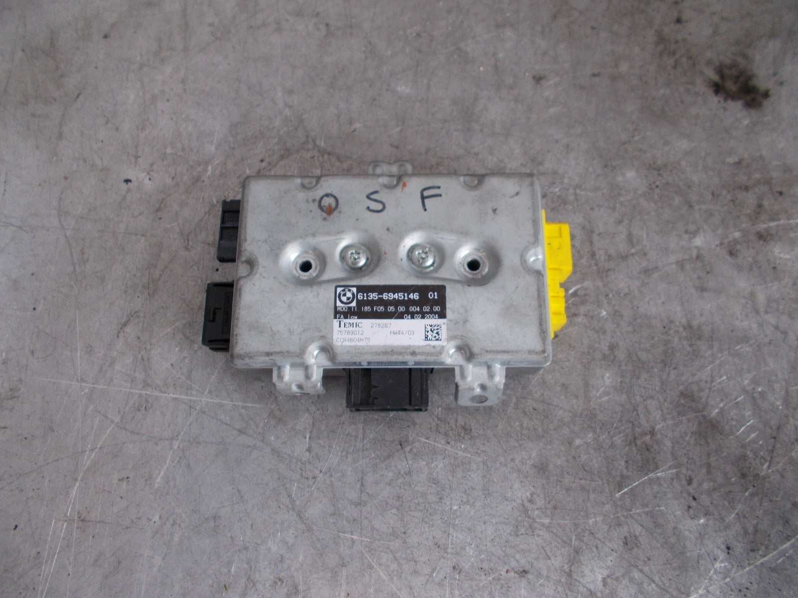 BMW E60/E61 5 SERIES OSF DRIVERS DOOR AIRBAG CONTROL ECU MODULE 6945146