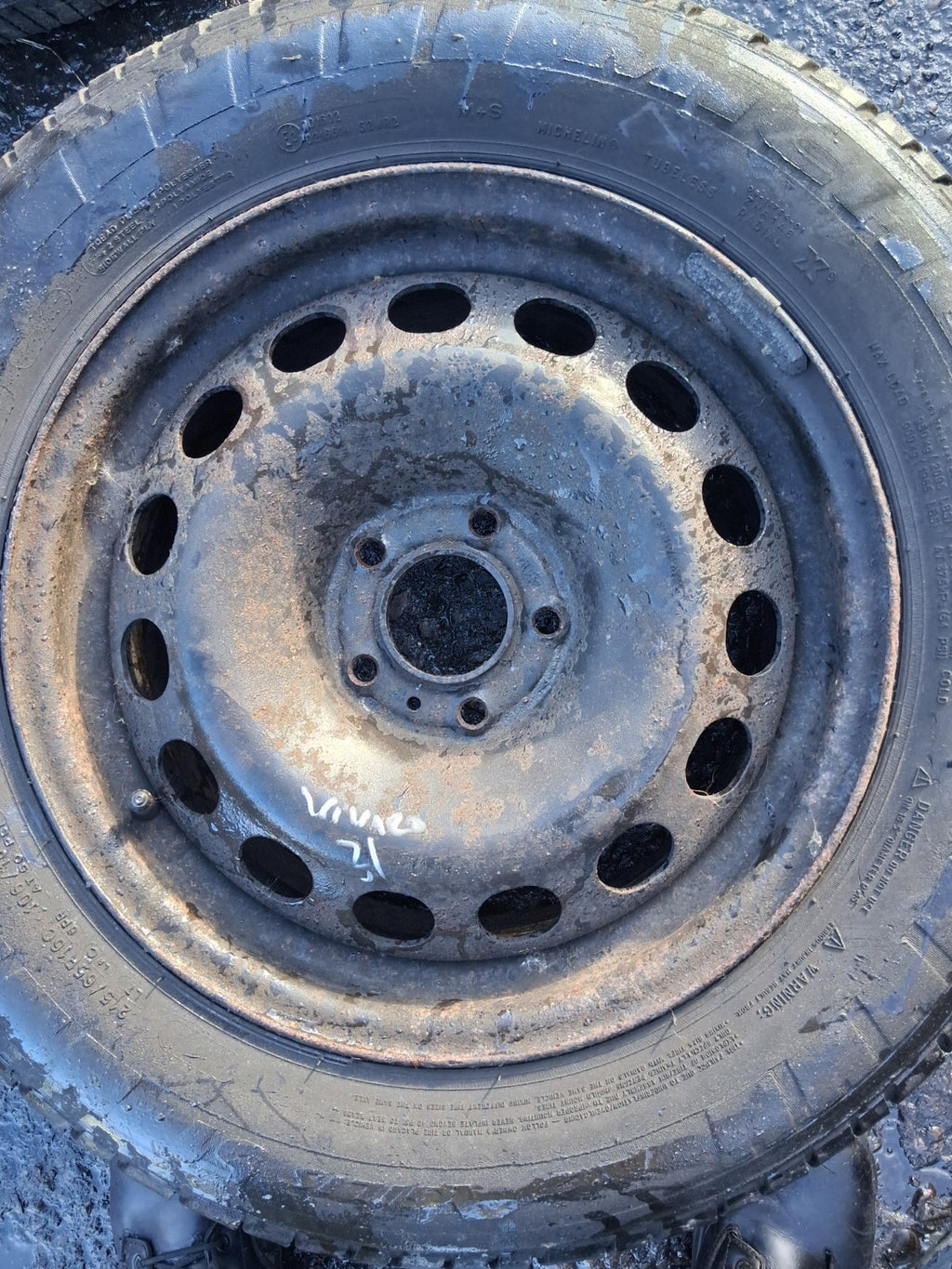 2021 VAUXHALL VIVARO MK3 16 INCH STEEL WHEEL WITH TYRE 215/65R16C