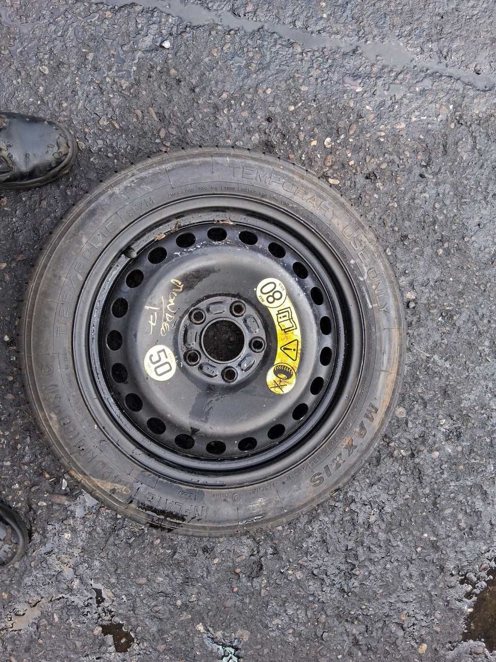 2017 FORD MONDEO MK5 16 INCH SPARE WHEEL SPACE SAVER WITH TYRE 125/80R16