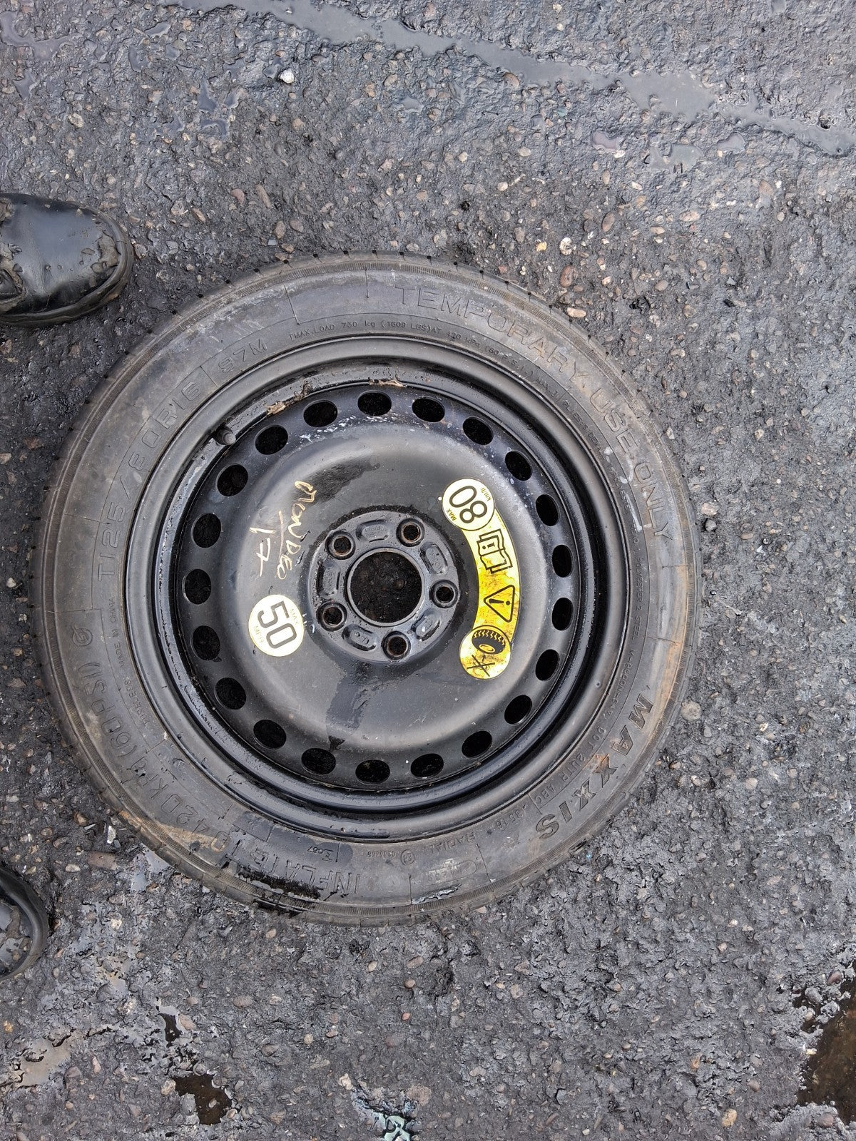 2017 FORD MONDEO MK5 16 INCH SPARE WHEEL SPACE SAVER WITH TYRE 125/80R16