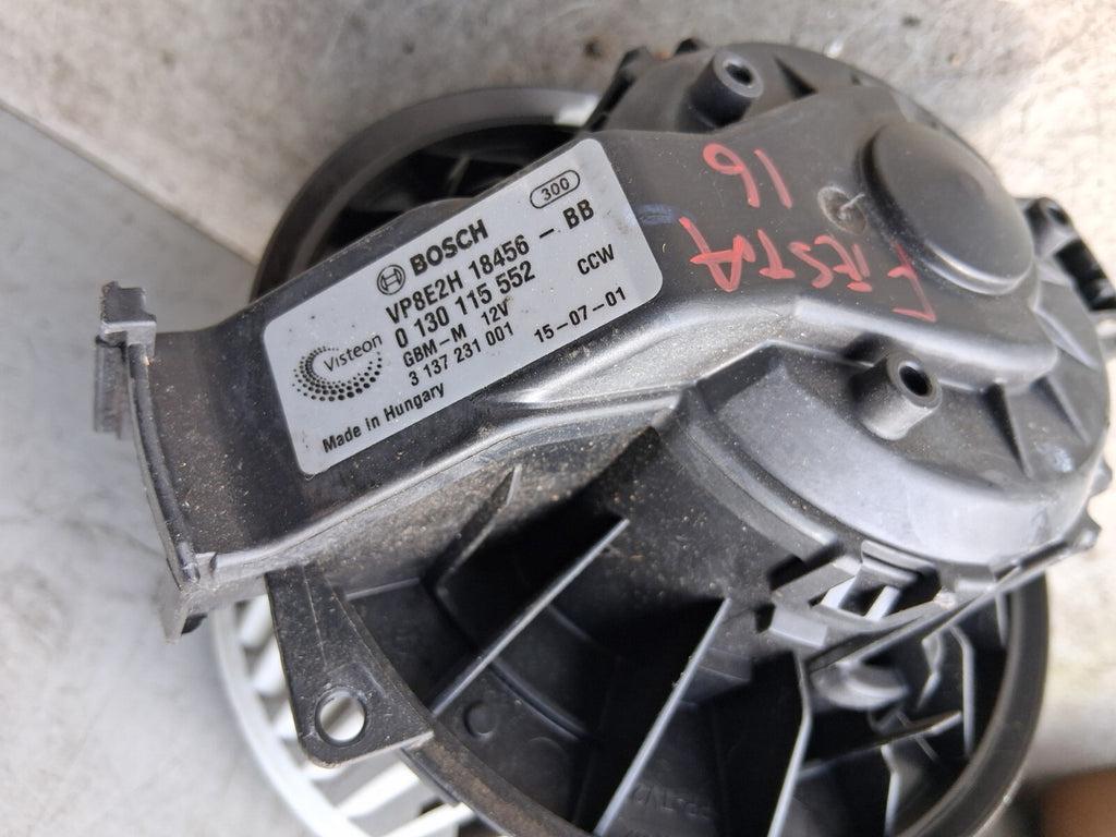 FORD FIESTA MK7 2016 HEATER BLOWER MOTOR FAN VP8E2H18456