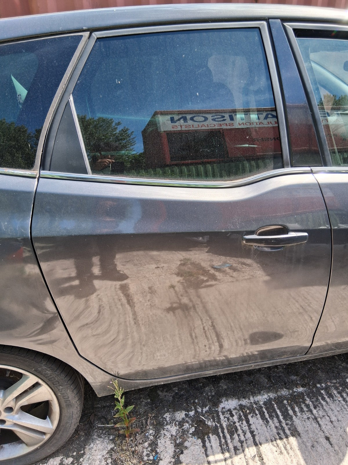 2016 VAUXHALL MERIVA B MK2 OSR DRIVER SIDE REAR RIGHT BARE DOOR GREY