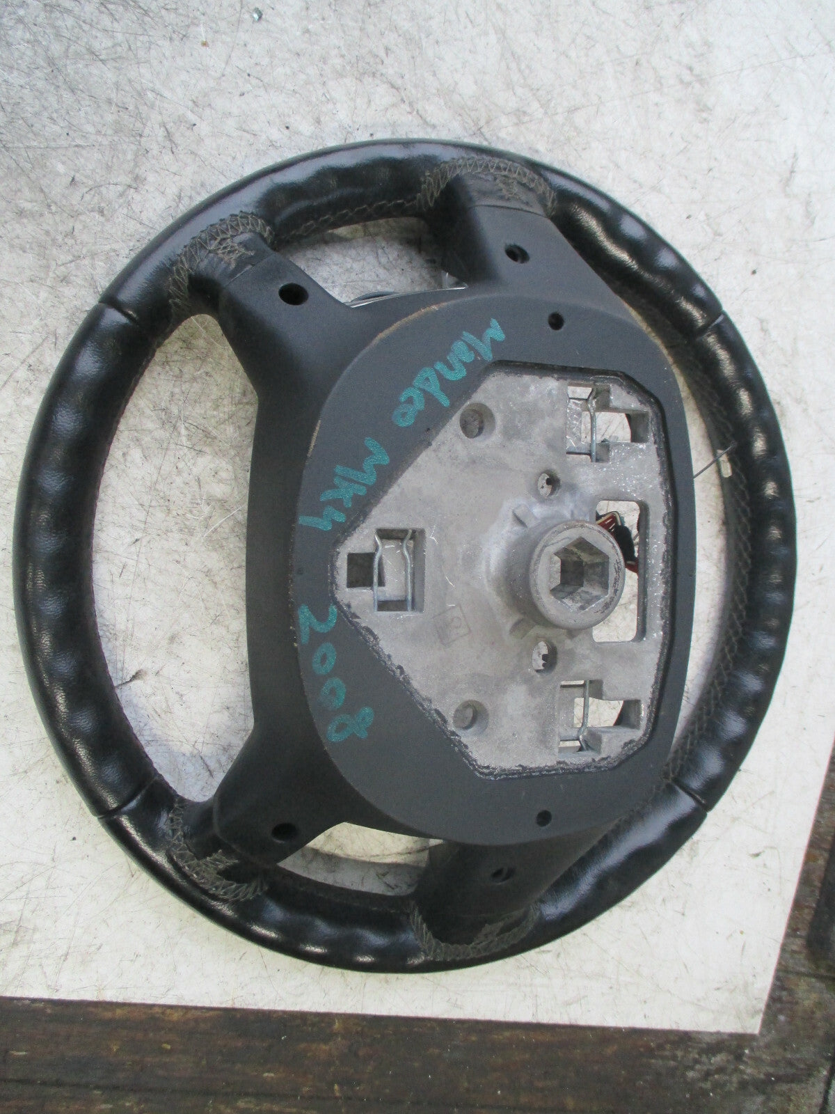 FORD MONDEO MK4 2008 4 SPOKE MULTIFUNCTION LEATHER STEERING WHEEL 7S713600JB3ZHE