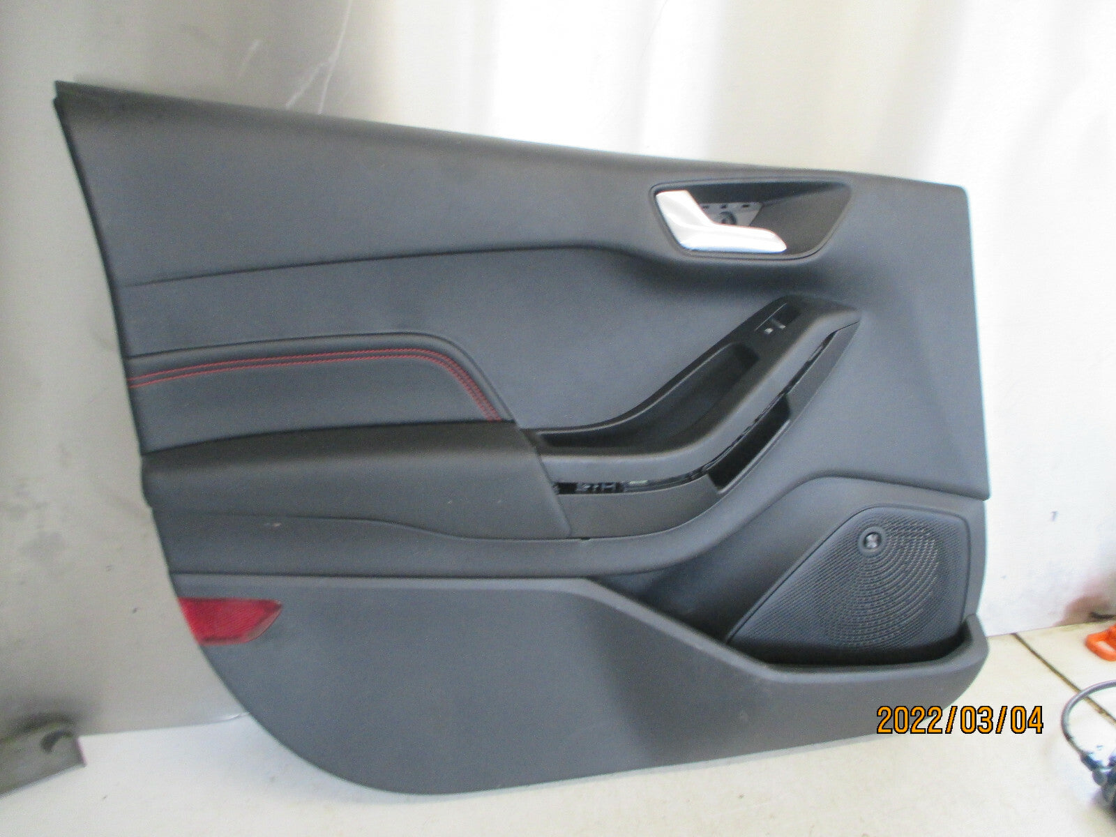 2021 FORD FIESTA MK8 5 DOOR NSF PASSENGER SIDE FRONT DOOR CARD PANEL RED STITCH