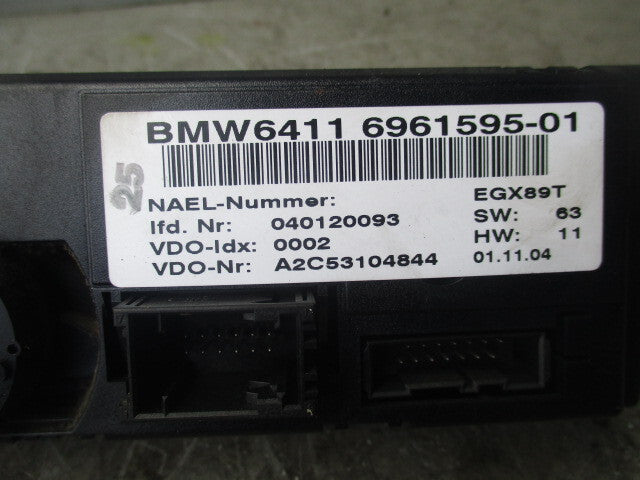 2004 BMW 1 SERIES E87 HEATER AIR CON  CONTROL PANEL 6411696159501