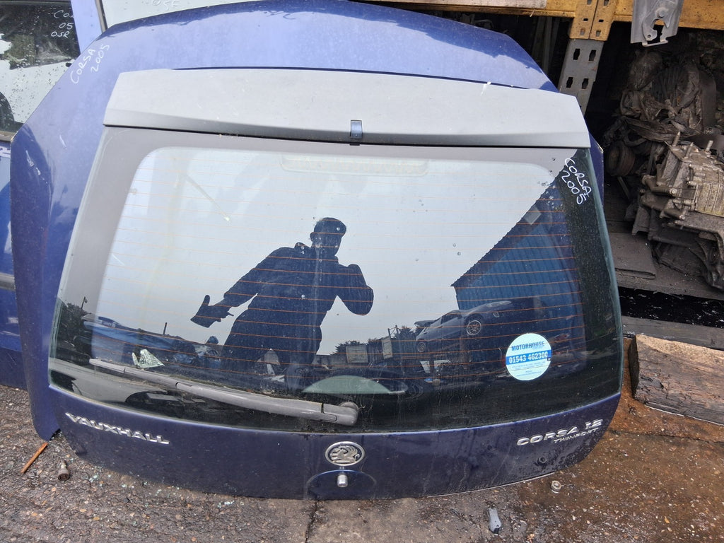 2005 VAUXHALL CORSA C COMPLETE REAR TAILGATE BOOTLID BLUE