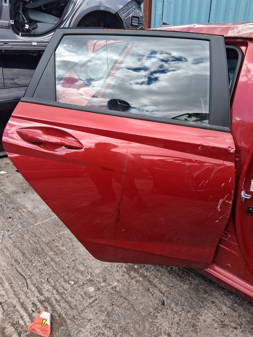 2026 HYUNDAI I20 MK3 OSR DRIVER SIDE REAR BARE DOOR SHELL RED