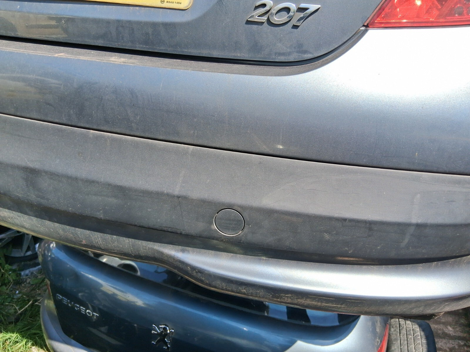 2009 PEUGEOT 207 PRE FACELIFT REAR COMPLETE BUMPER GRIS THORIUM METALLIC KTHC