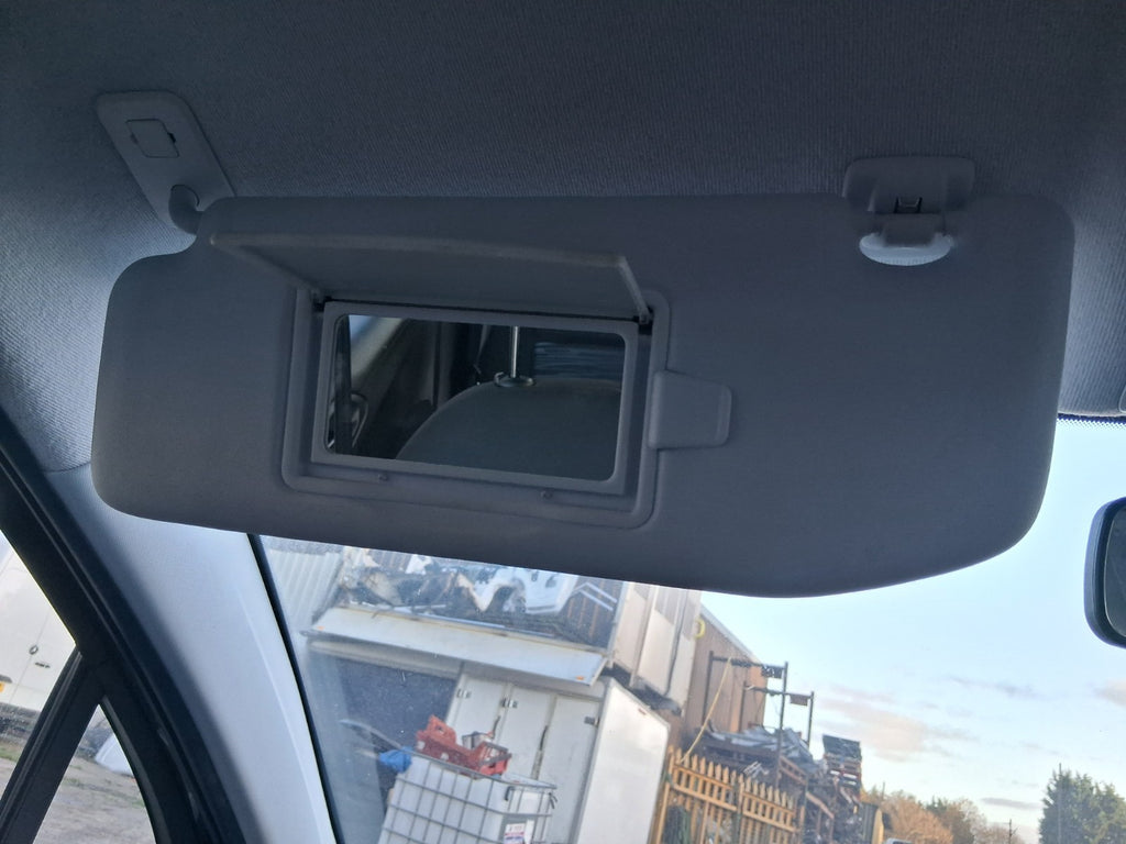 2014 PEUGEOT 208 NSF PASSENGER SIDE FRONT LEFT SUN VISOR SHADE