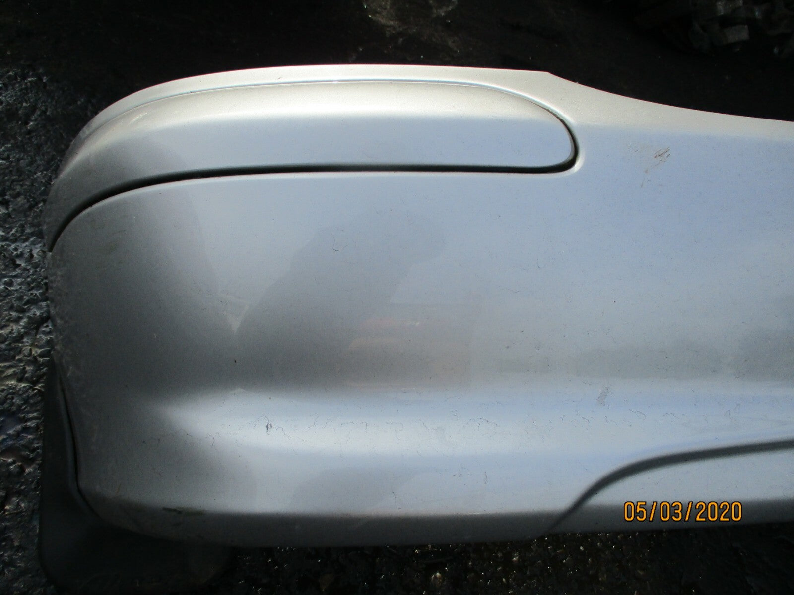 NISSAN ALMERA 2002 COMPLETE REAR BACK PLASTIC BUMPER MUD FLAP GUARD SILVER
