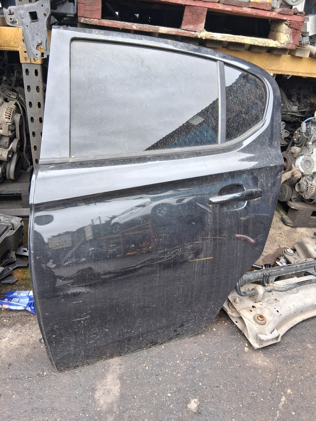 2015 VAUXHALL CORSA E NSR PASSENGER SIDE REAR DOOR COMPLETE BLACK Z22C CARBON