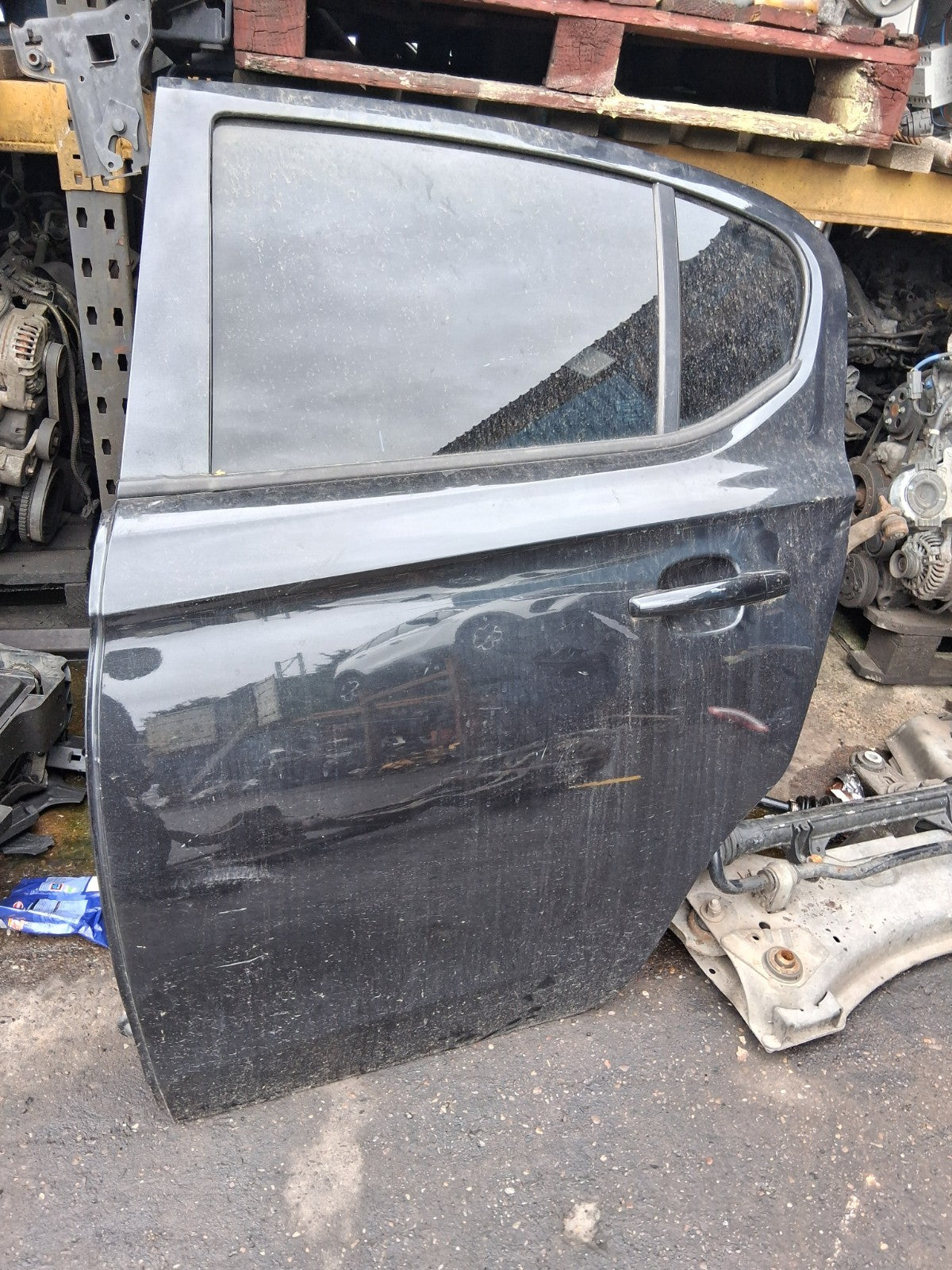 2015 VAUXHALL CORSA E NSR PASSENGER SIDE REAR DOOR COMPLETE BLACK Z22C CARBON