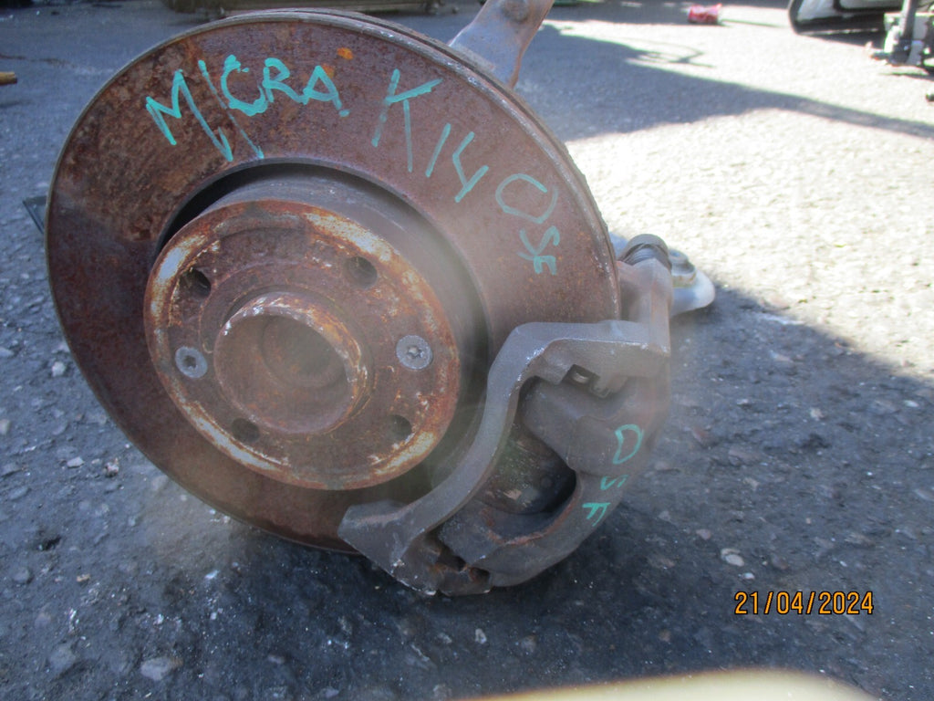 NISSAN MICRA K14 2019 1.0 PETROL OS DRIVER SIDE FRONT HUB CALIPER