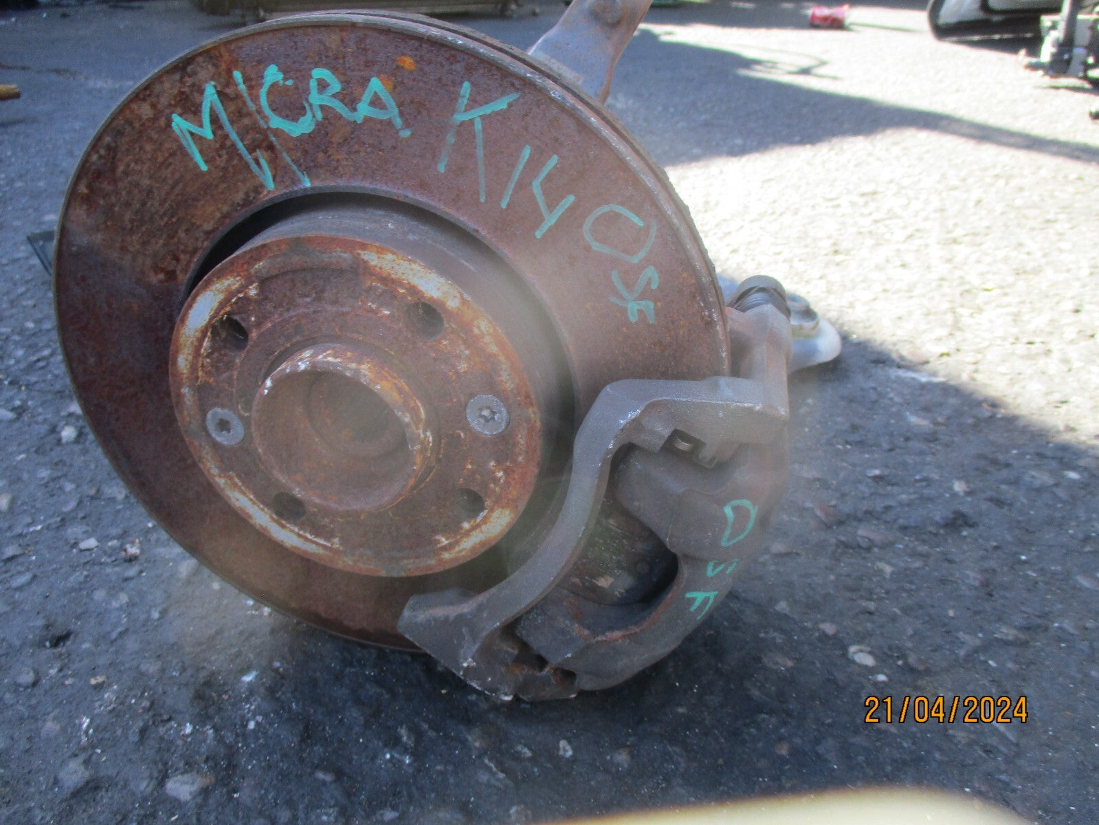 NISSAN MICRA K14 2019 1.0 PETROL OS DRIVER SIDE FRONT HUB CALIPER