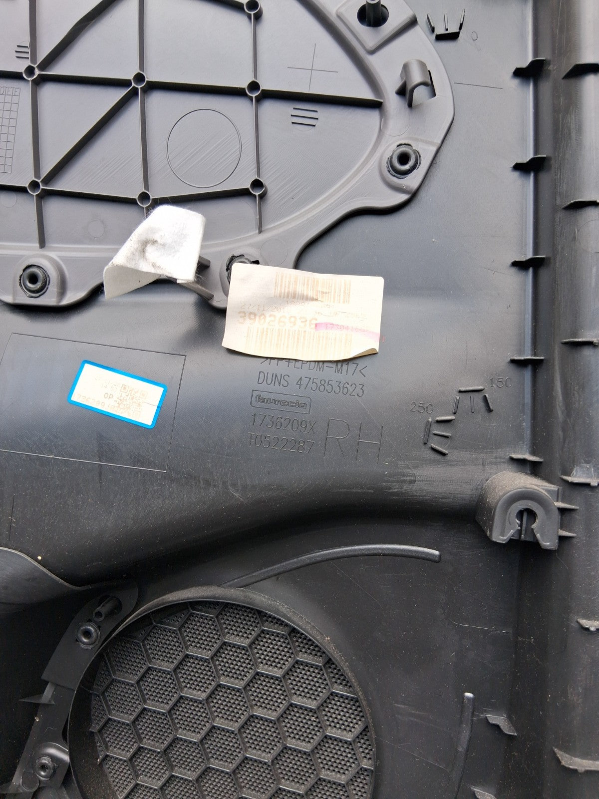VAUXHALL CROSSLAND X 2018 OSR DRIVER SIDE REAR RIGHT DOOR CARD 475853623