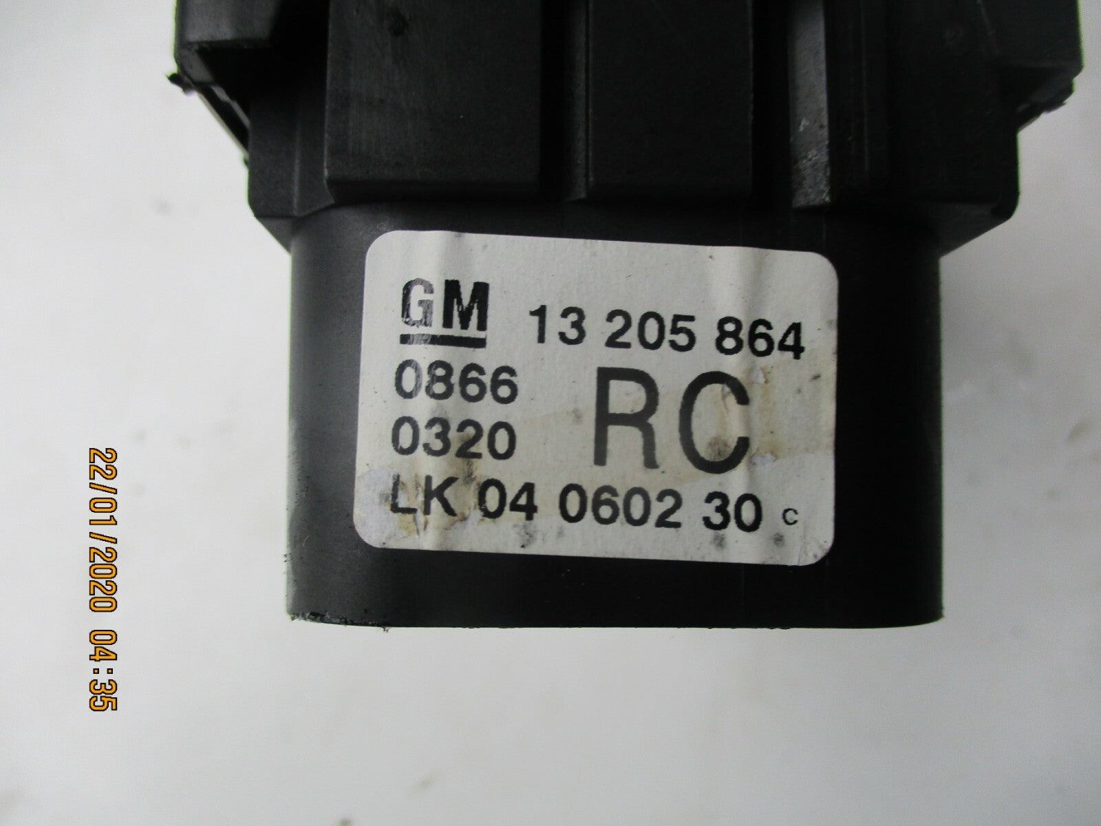 VAUXHALL ZAFIRA B MK2 2006 HEADLIGHT FOG LIGHT AIM CONTROL SWITCH 13205864