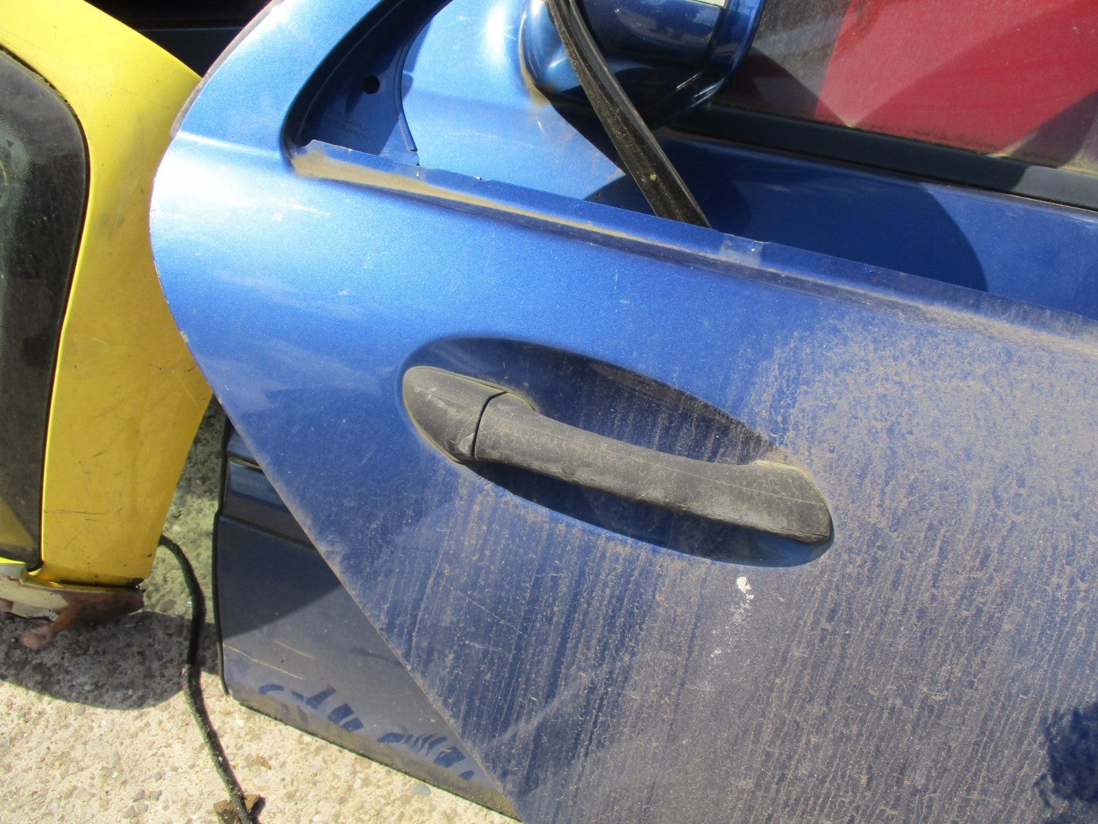 MERCEDES C CLASS W203 2001 OSR DRIVER SIDE REAR DOOR GLASS REGULATOR BLUE