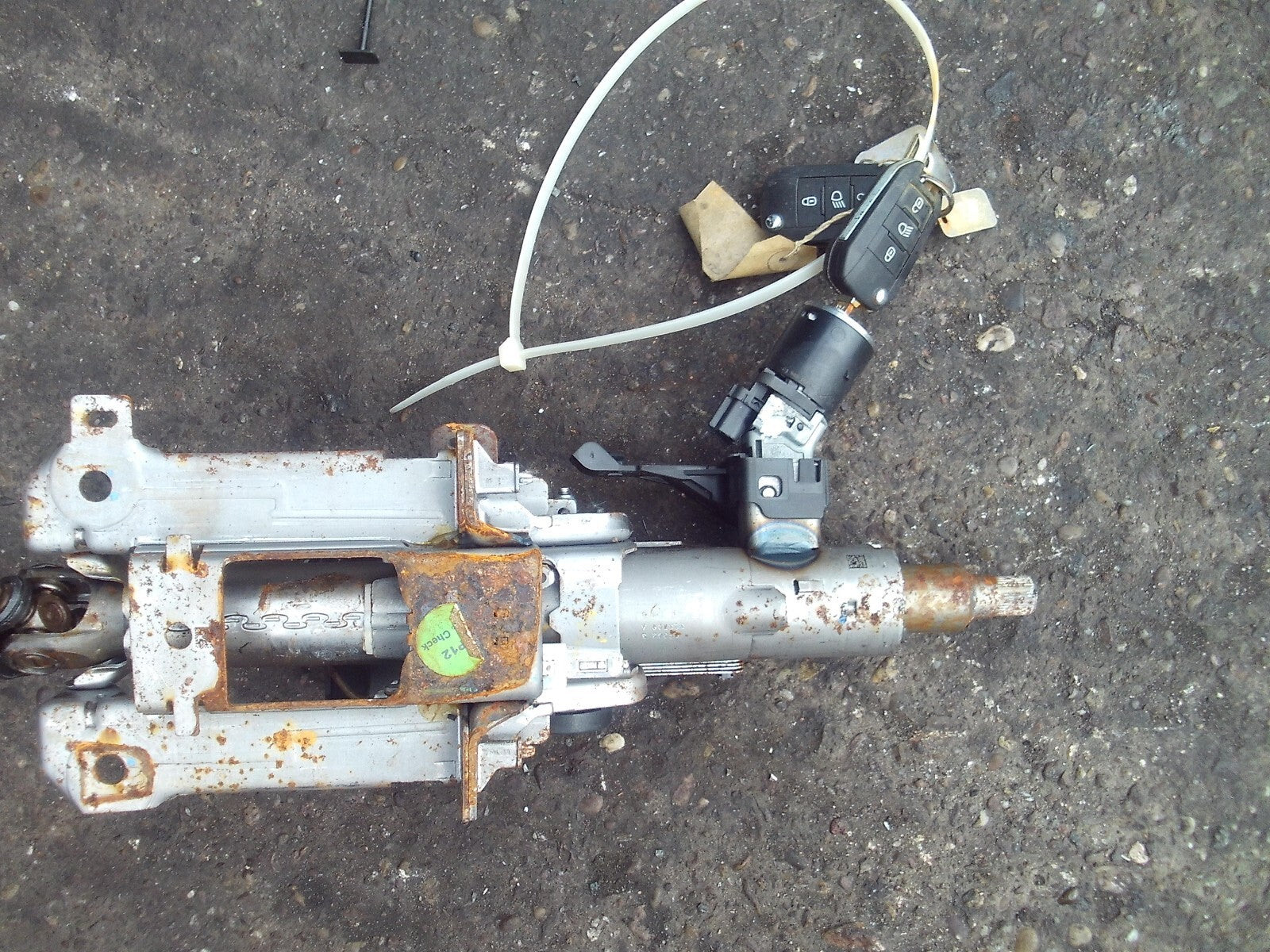 2021 CITROEN C4 MK3 STEERING COLUMN IGNITION SWITCH LOCK & KEY HOB 9824740280