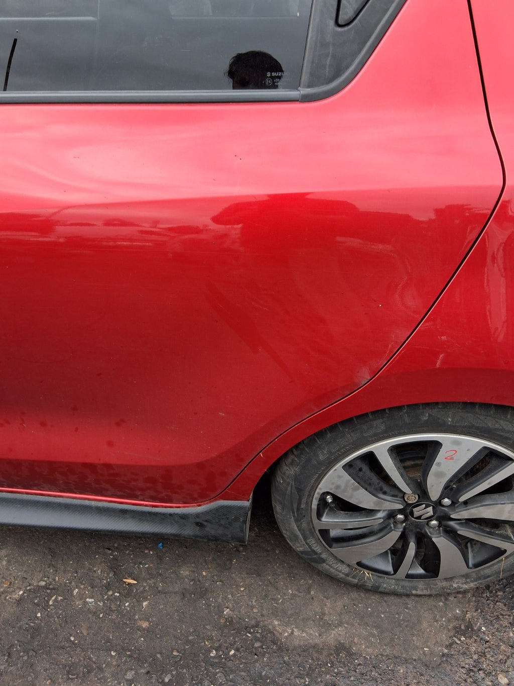 2019 SUZUKI SWIFT MK4 NSR PASSENGER SIDE REAR LEFT BARE DOOR BURNING RED ZWP