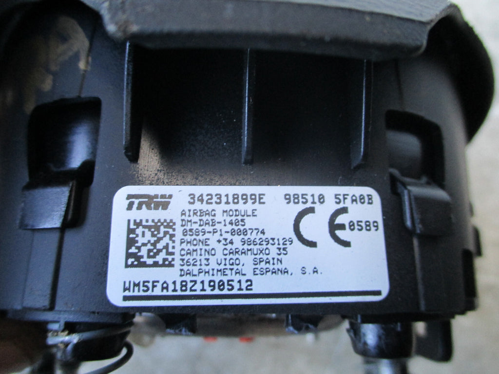 NISSAN MICRA K14 2020 MK5 DRIVER SIDE AIRBAG 985105FA0B