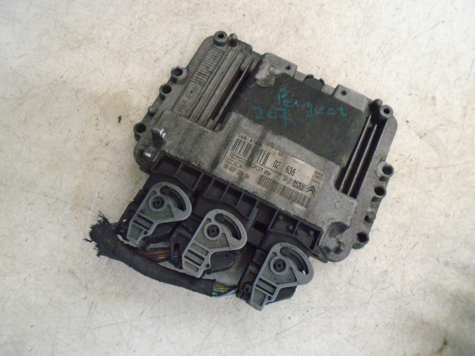 PEUGEOT 207 2007 1.6 DIESEL ECU ENGINE CONTROL MODULE UNIT 9663755480