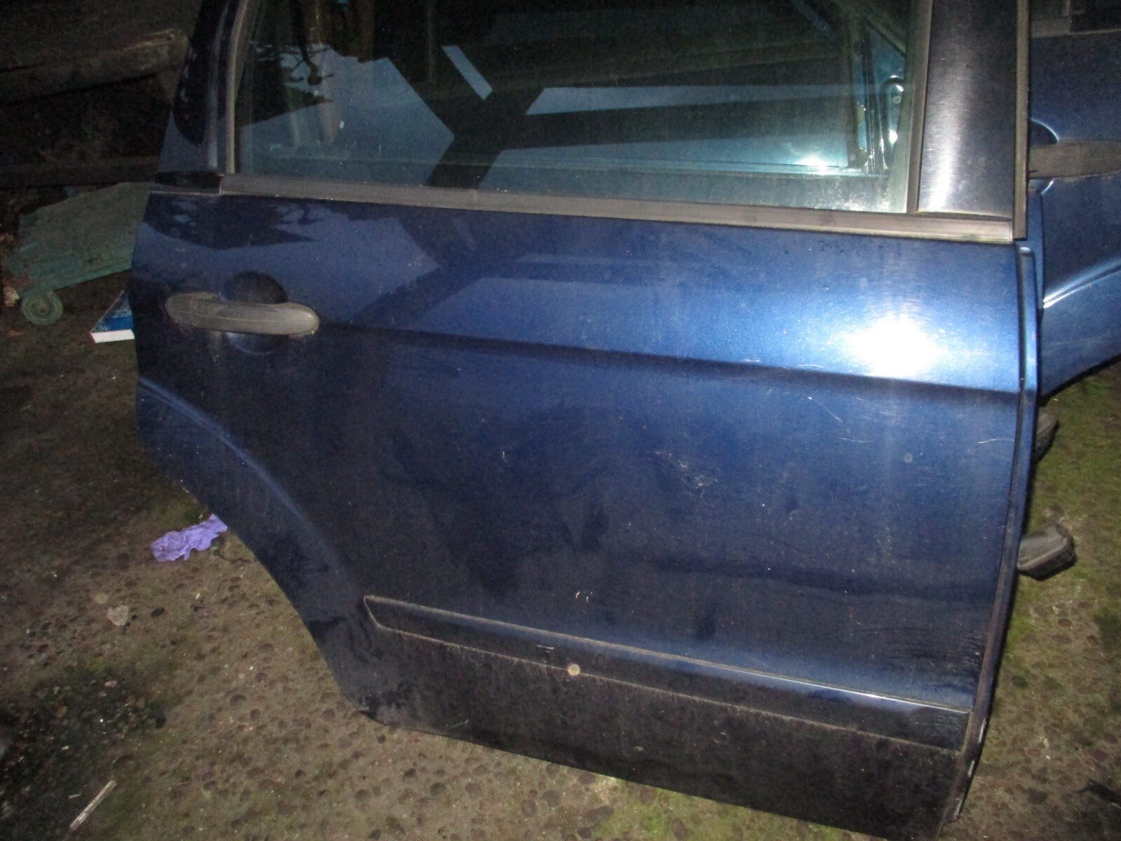 FORD S MAX MK1 2008 OSR DRIVER SIDE REAR COMPLETE DOOR BLUE