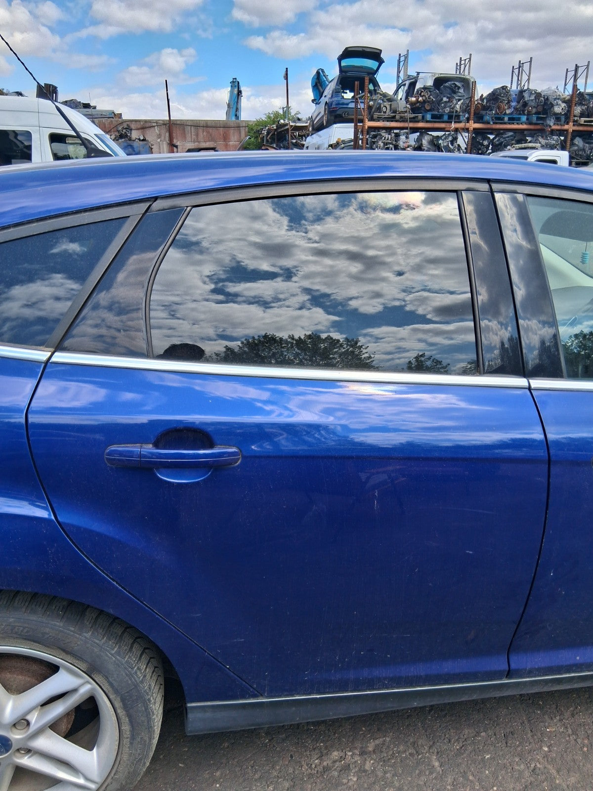 2015 FORD FOCUS MK3 OSR DRIVER SIDE REAR BARE DOOR DEEP IMPACT BLUE MET HF