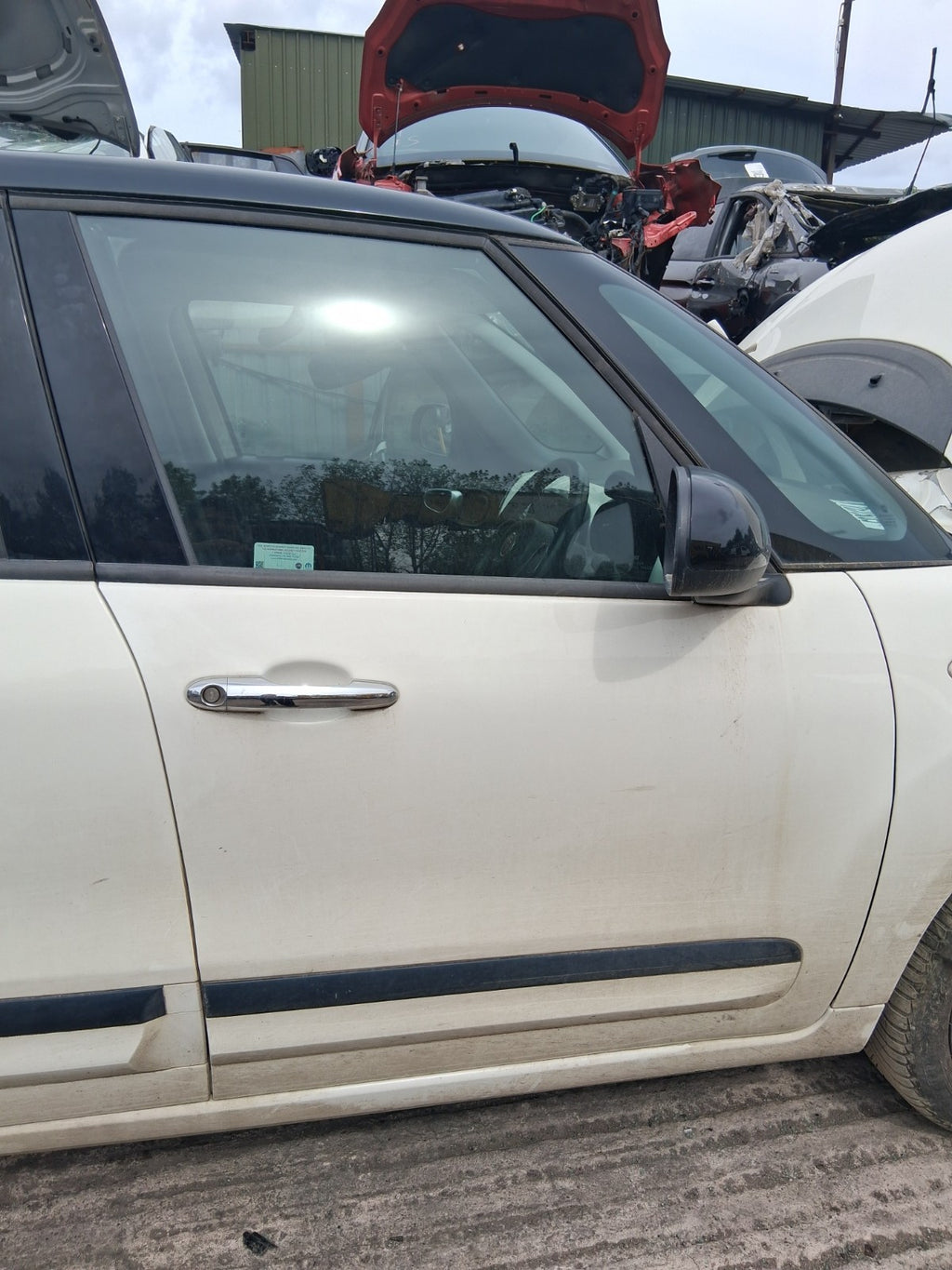 2019 FIAT 500L URBAN OSF DRIVER SIDE FRONT BARE DOOR WHITE BIANCO GELATO 934/A