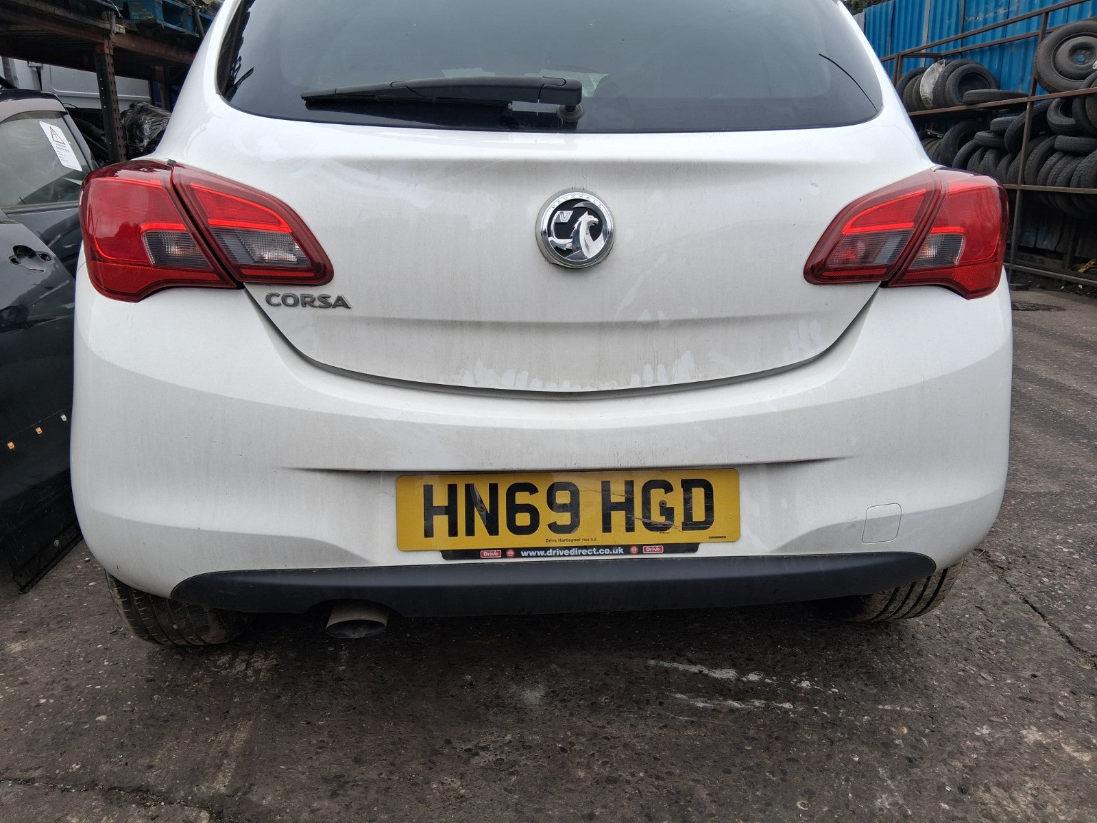 2019 VAUXHALL CORSA E 3 DOOR REAR COMPLETE BUMPER OLYMPIC WHITE Z40R