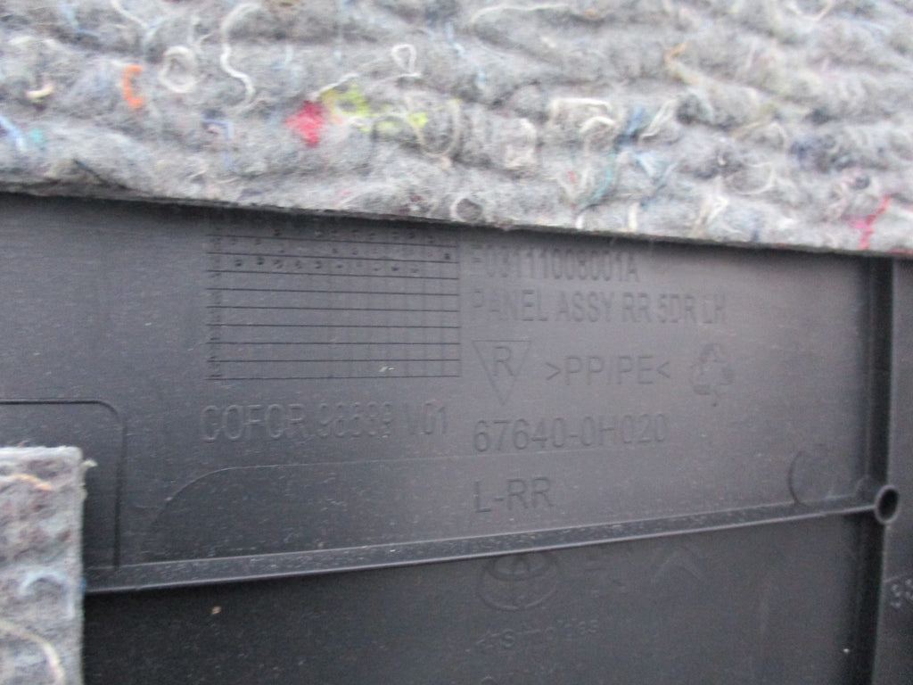 TOYOTA AYGO AB40 MK2 5 DOOR NSR PASSENGER SIDE REAR DOOR CARD 676400H020