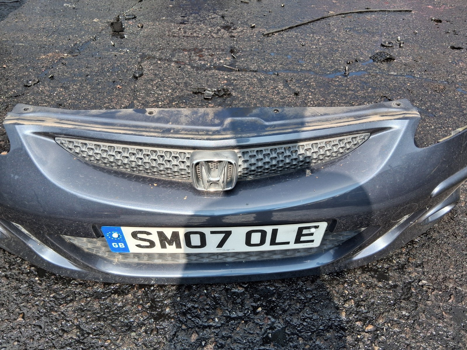 2007 HONDA JAZZ MK2 COMPLETE FRONT BUMPER WITH GRILLS & FOG LIGHTS BLUE