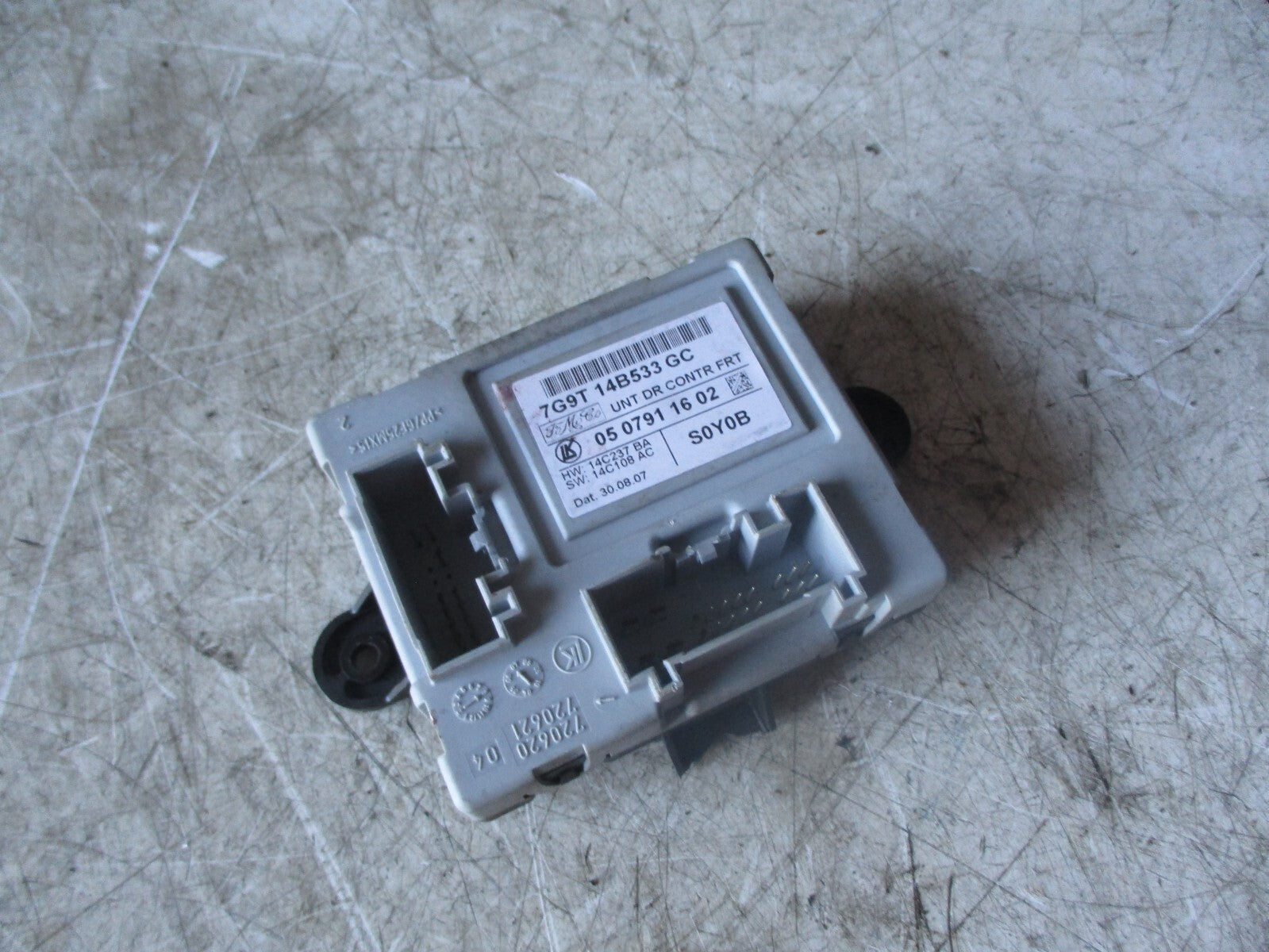 FORD MONDEO MK4 2010 NSF PASSENGER FRONT DOOR CONTROL MODULE 7G9T14B533GC