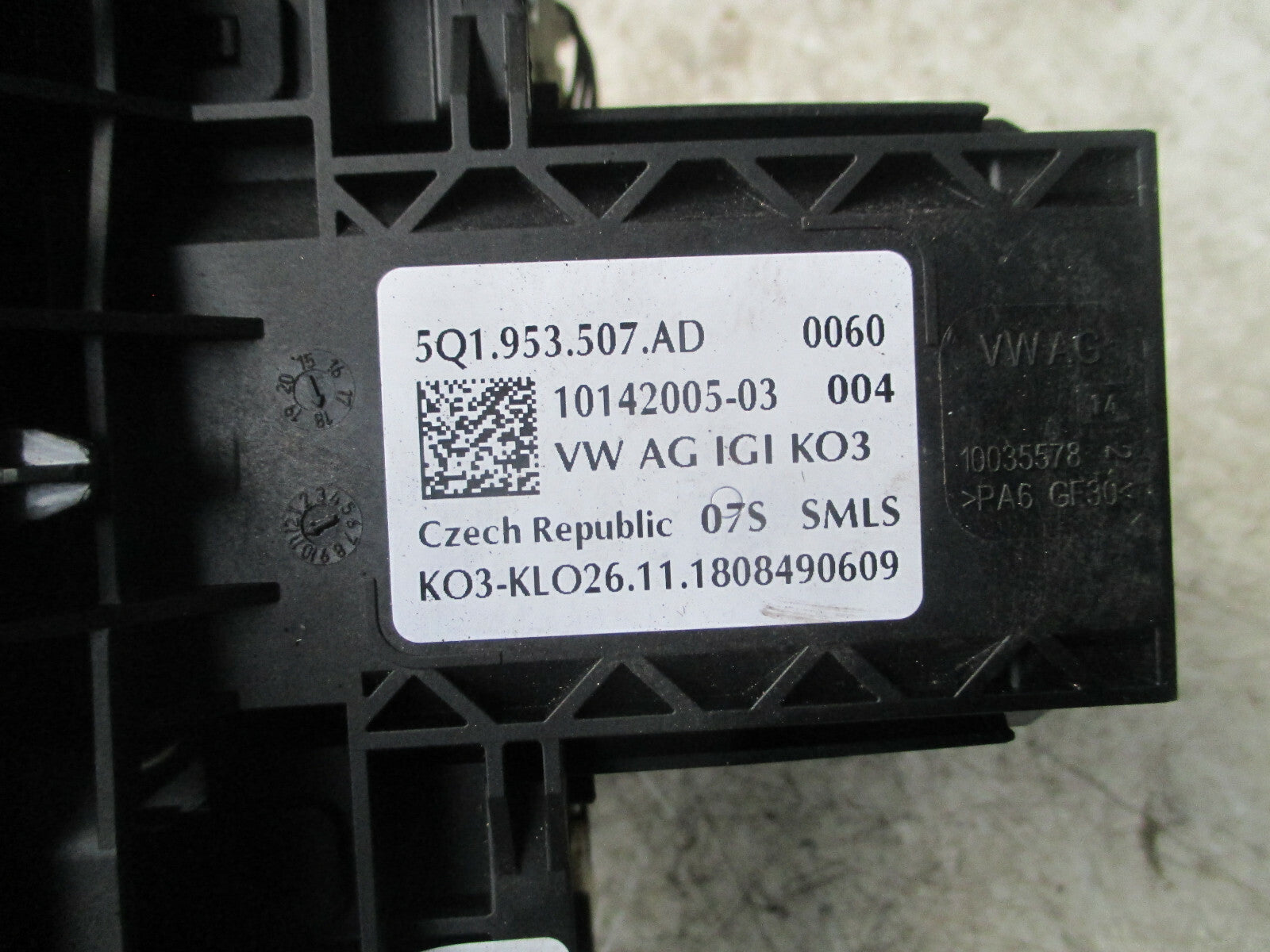 SKODA OCTAVIA 2019 MK4 WIPER INDICATOR STALK SWITCH 5Q1953507