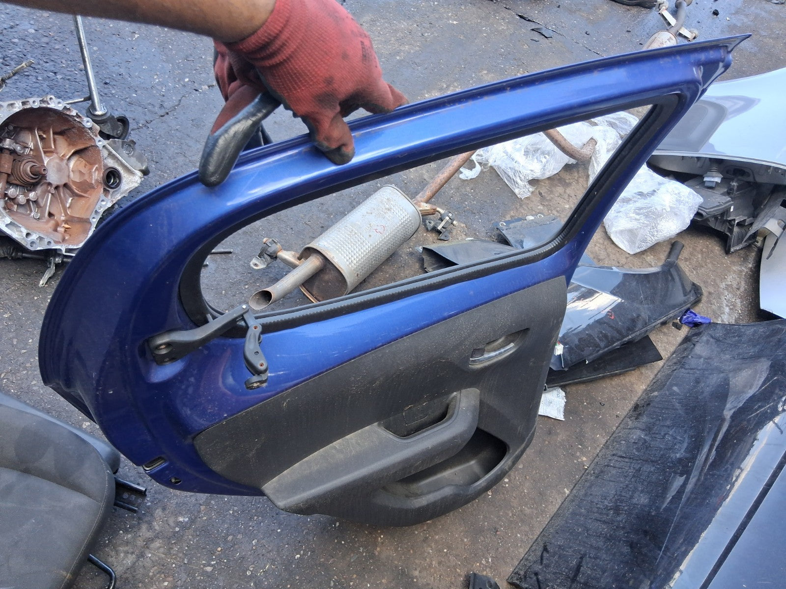 2019 PEUGEOT 108 5 DOOR NS PASSENGER SIDE REAR DOOR BLEU CAPRI BLUE ETB