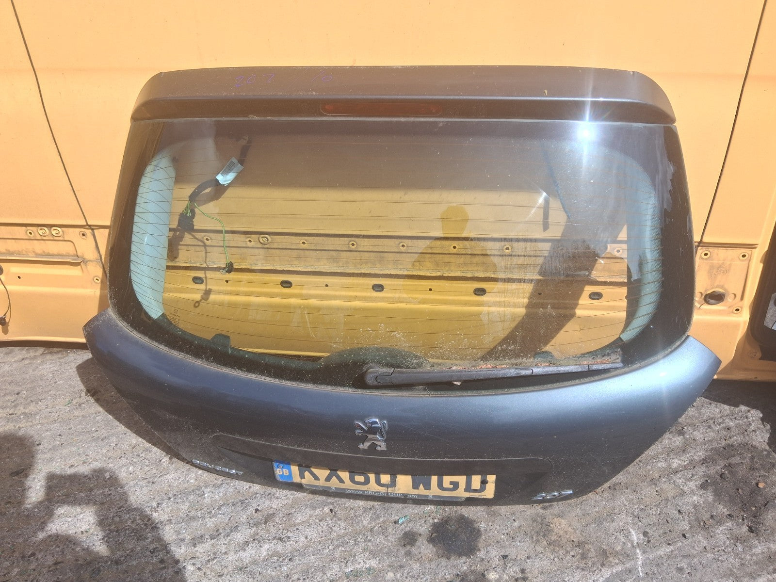 2010 PEUGEOT 207 5 DOOR HATCH REAR COMPLETE TAILGATE BOOTLID GREY