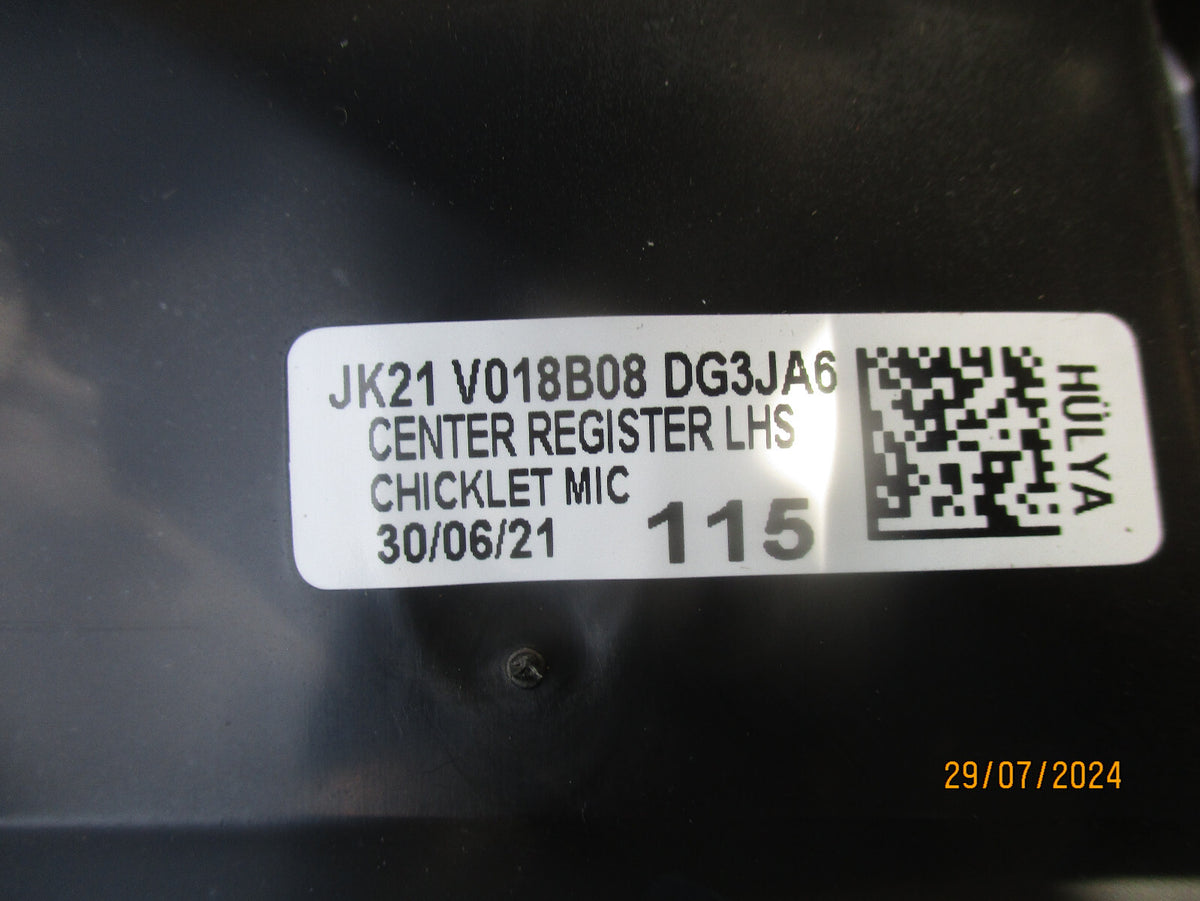 2021 FORD TRANSIT MK8 CUSTOM CLIMATE CONTROL SWITCH PANEL TRIM JK2118835BDW